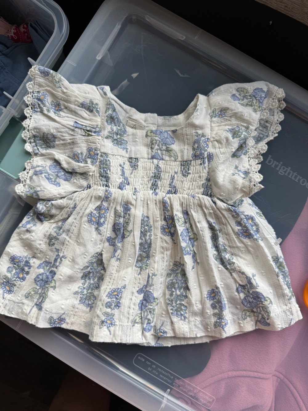 Joie Toddler Floral Smocked Cotton Dress
